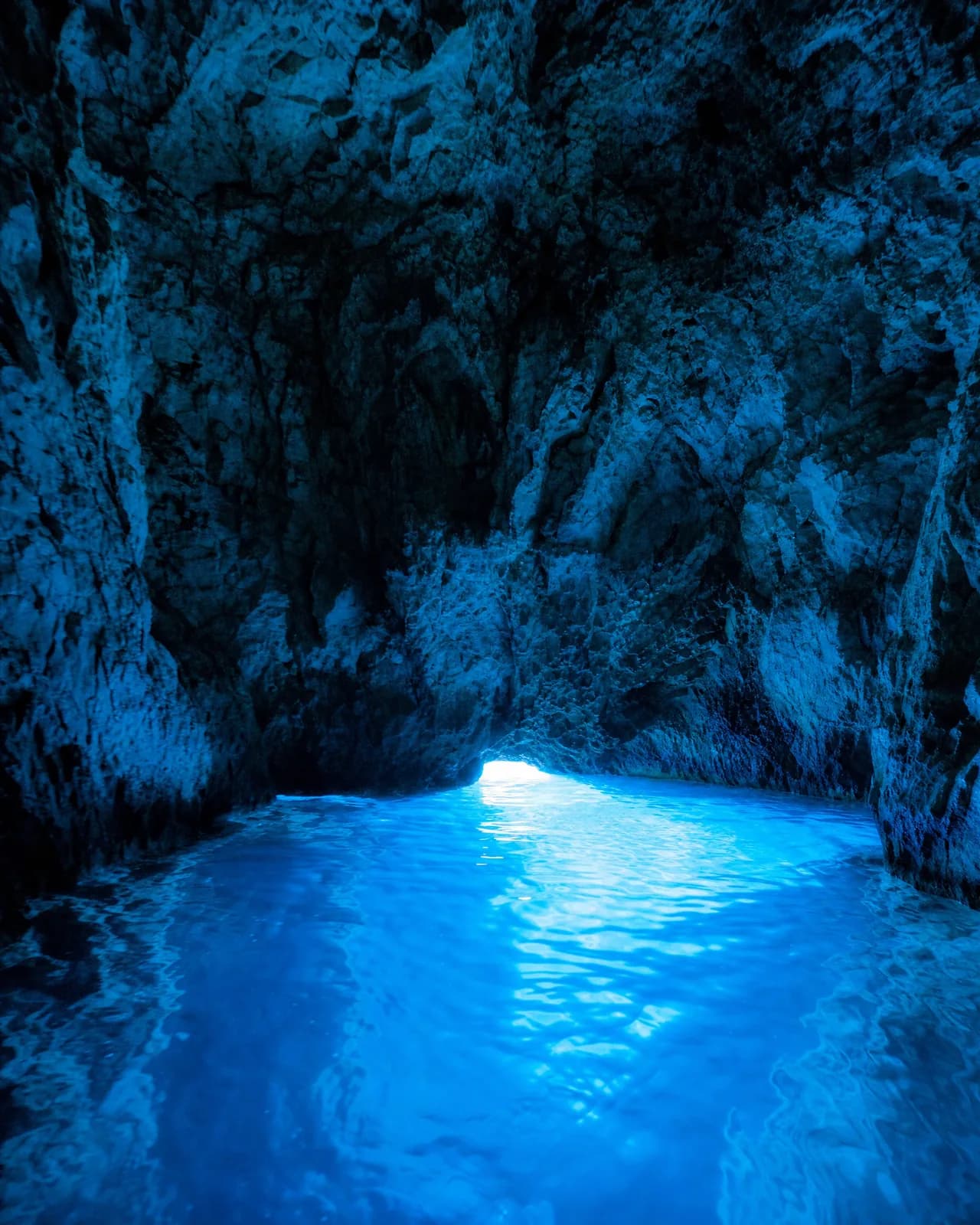 Inside the Blue Cave on Biševo