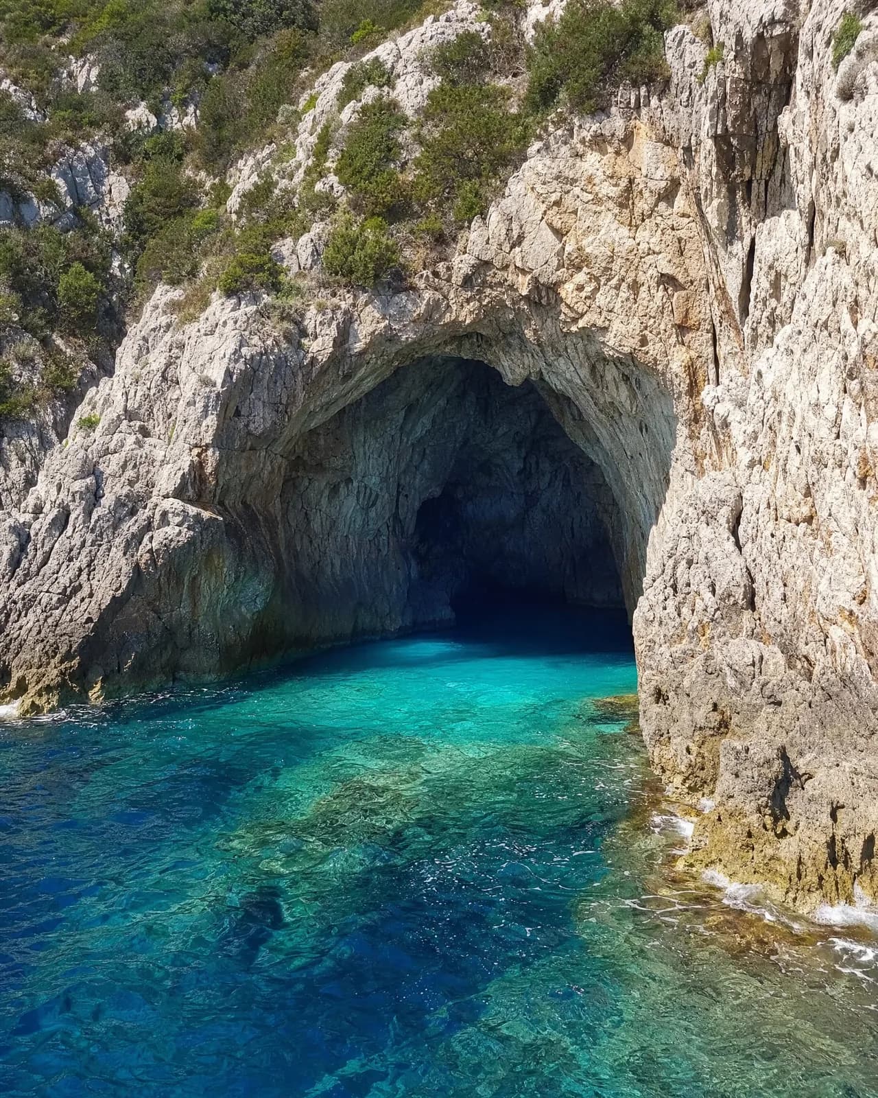 The Blue Cave on the Luštica peninsula