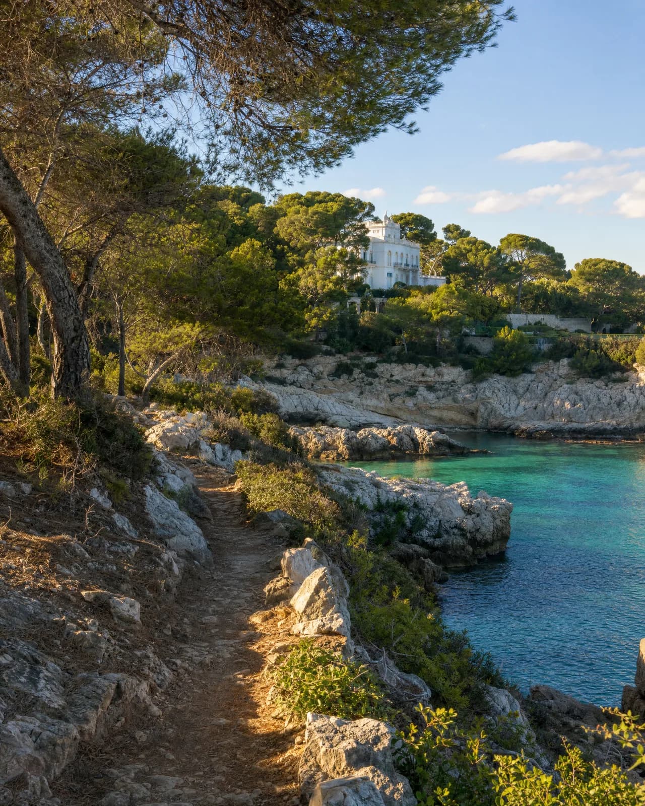 The rocky coastal path of Cap d'Antibes