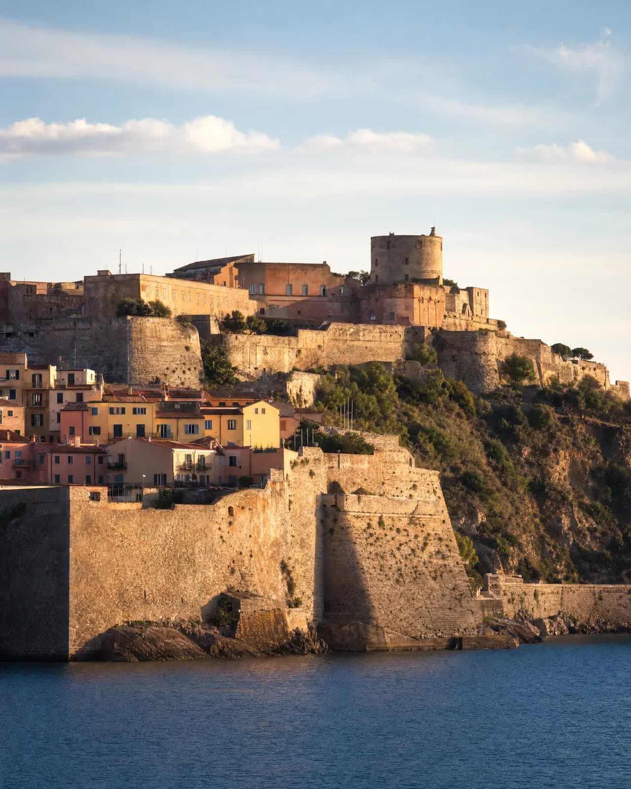 Medici walls above Portoferraio, Elba