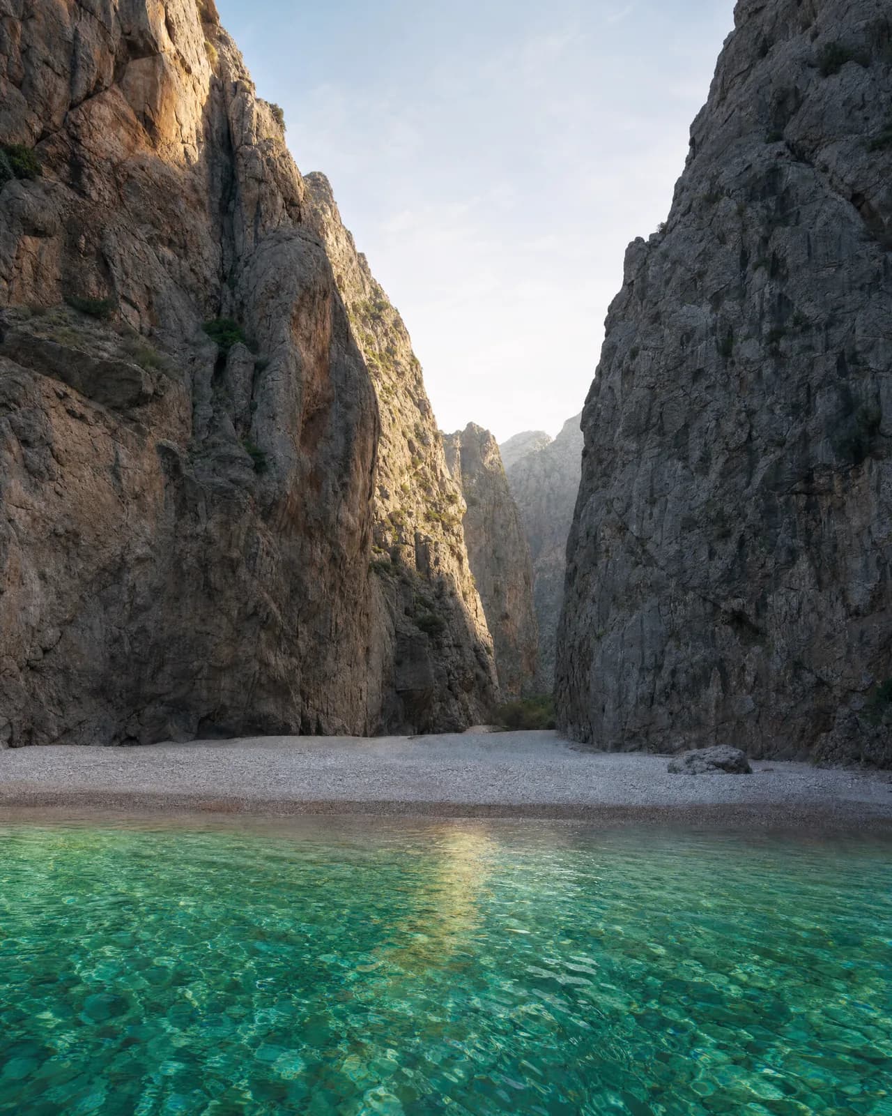 The mouth of the Torrent de Pareis at Sa Calobra