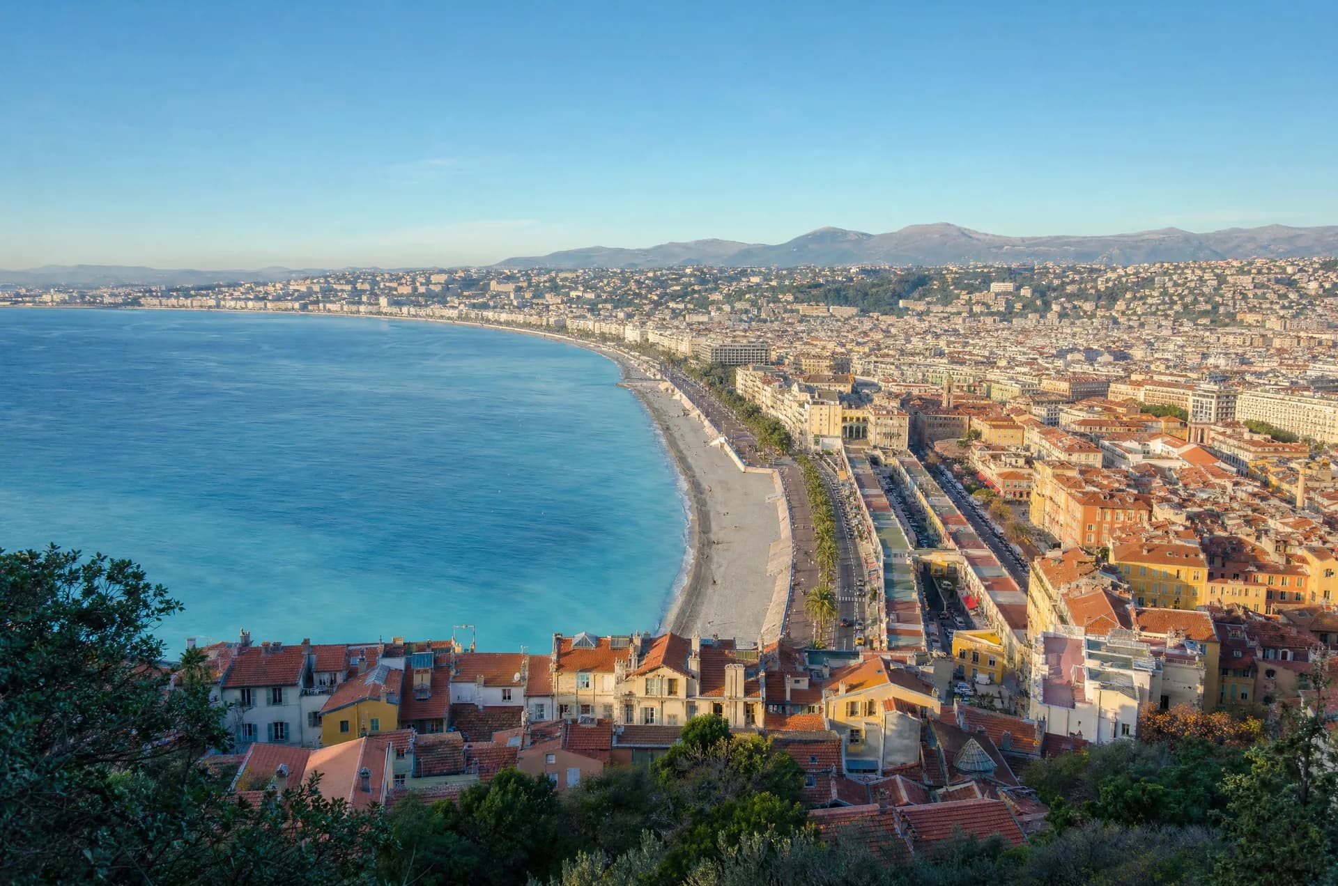 Nice's Baie des Anges from Castle Hill