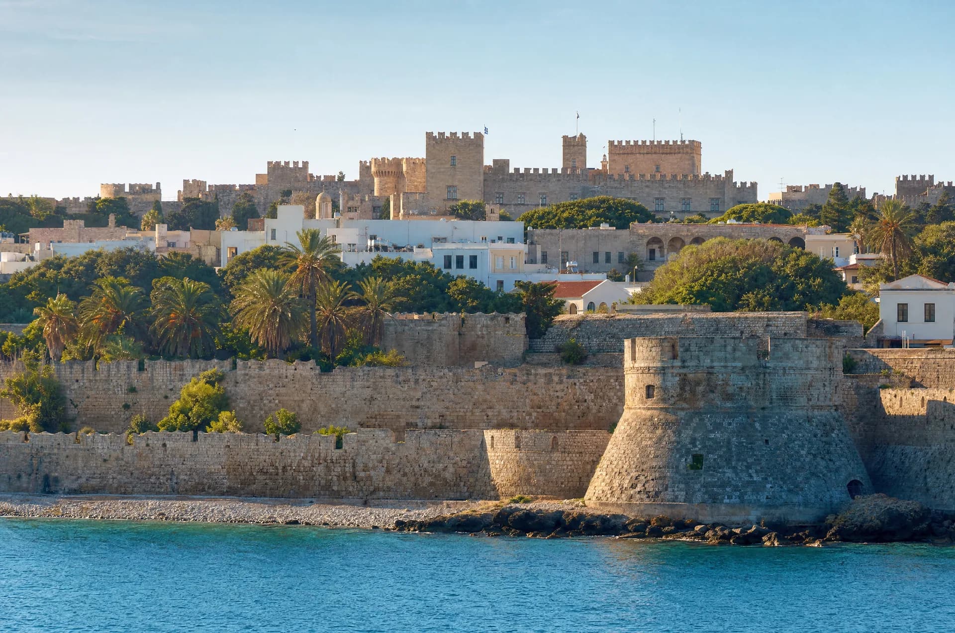 The medieval walls of Rhodes old town